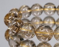 ゴールドルチル ブレスレット 14mm玉 No.17 最高級（5A）|ゴールドルチルクォーツ