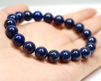 ラピスラズリ ブレスレット（無着色・無処理） 6.5mm玉 No.16 最高級【プレミアム】  |ブレスレット|ラピスラズリ（瑠璃）