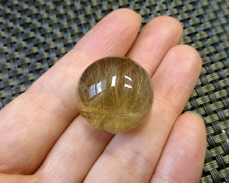 ゴールドルチル ブレスレット 6mm玉 No.3  [ 画像現物・一点物 ]  