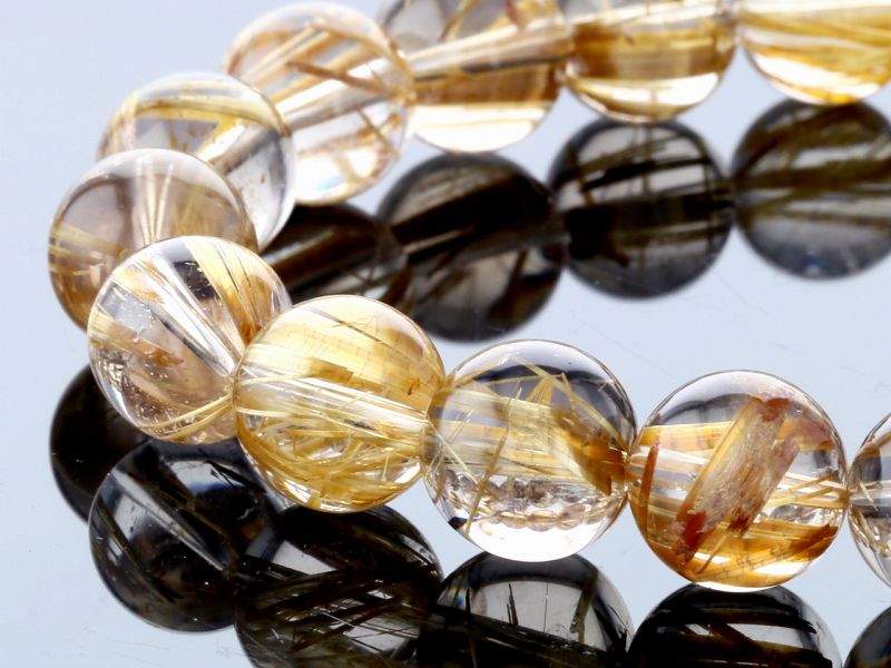 タイチンルチル 11ミリ玉 内径16 パワーストーンブレス 天然石 ☆高