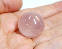 スターローズクォーツ 丸玉置物 25〜29mm玉 （EARTHIST 台座付き）|ブラジル産|ローズクォーツ