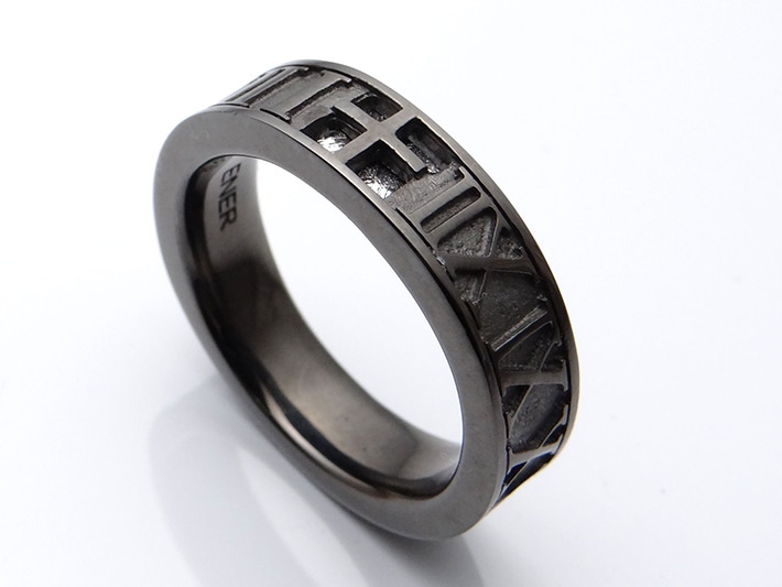 Atlas cross 4cut リング - BLACK -