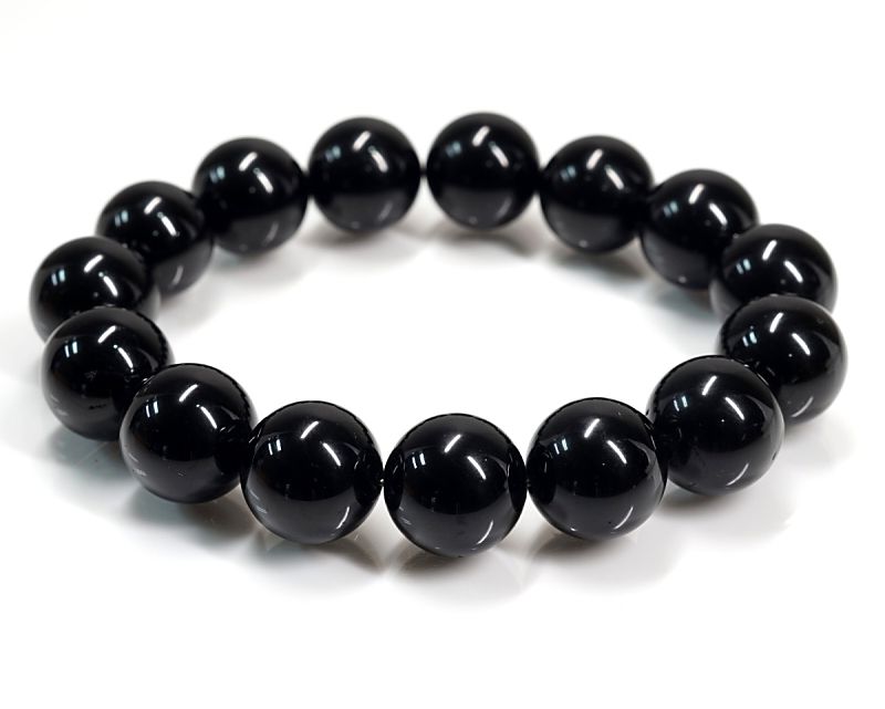 ブラックトルマリン ブレスレット 14mm玉｜最高級パワーストーン販売の  