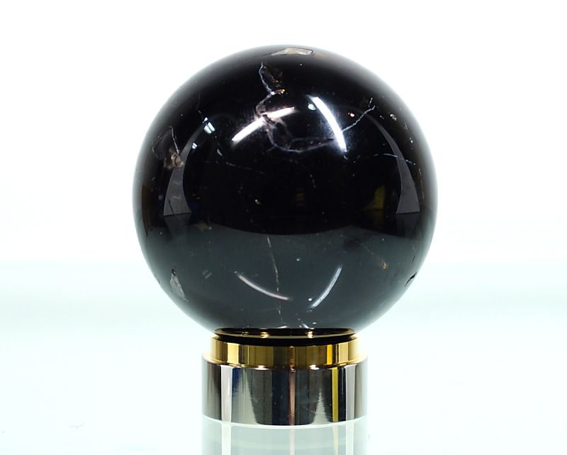✮極みの逸品✮✨漆黒玉超ハイパワー 黒水晶✨スターモリオン 黒水晶 丸玉 天然石 スターモリオン ( 黒水晶 ) 直径47mm 丸玉