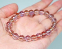 アメトリン ブレスレット 8.5mm玉 No.2|ブレスレット|アメトリン （バイカラー・クォーツ）ブレスレット・ペンダント・さざれ