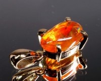 メキシコオパール（メキシカン・ファイアーオパール） ペンダントトップ （18金イエローゴールド） No.5 最高級（5A）|オパールペンダント|オパール