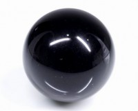 ブラックオニキス 丸玉置物 30mm玉 （EARTHIST 台座付き）|オニキス