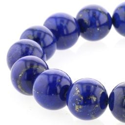 ラピスラズリ ブレスレット（無着色・無処理） 15mm玉 No.41 最高級