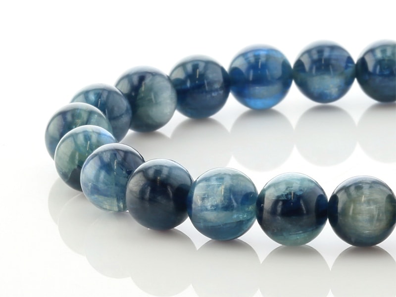 カイヤナイト (タンザニア産) 　ブレスレット 8mm玉 No.13 最高級【プレミアム】-最高級パワーストーン販売の FORESTBLUE
