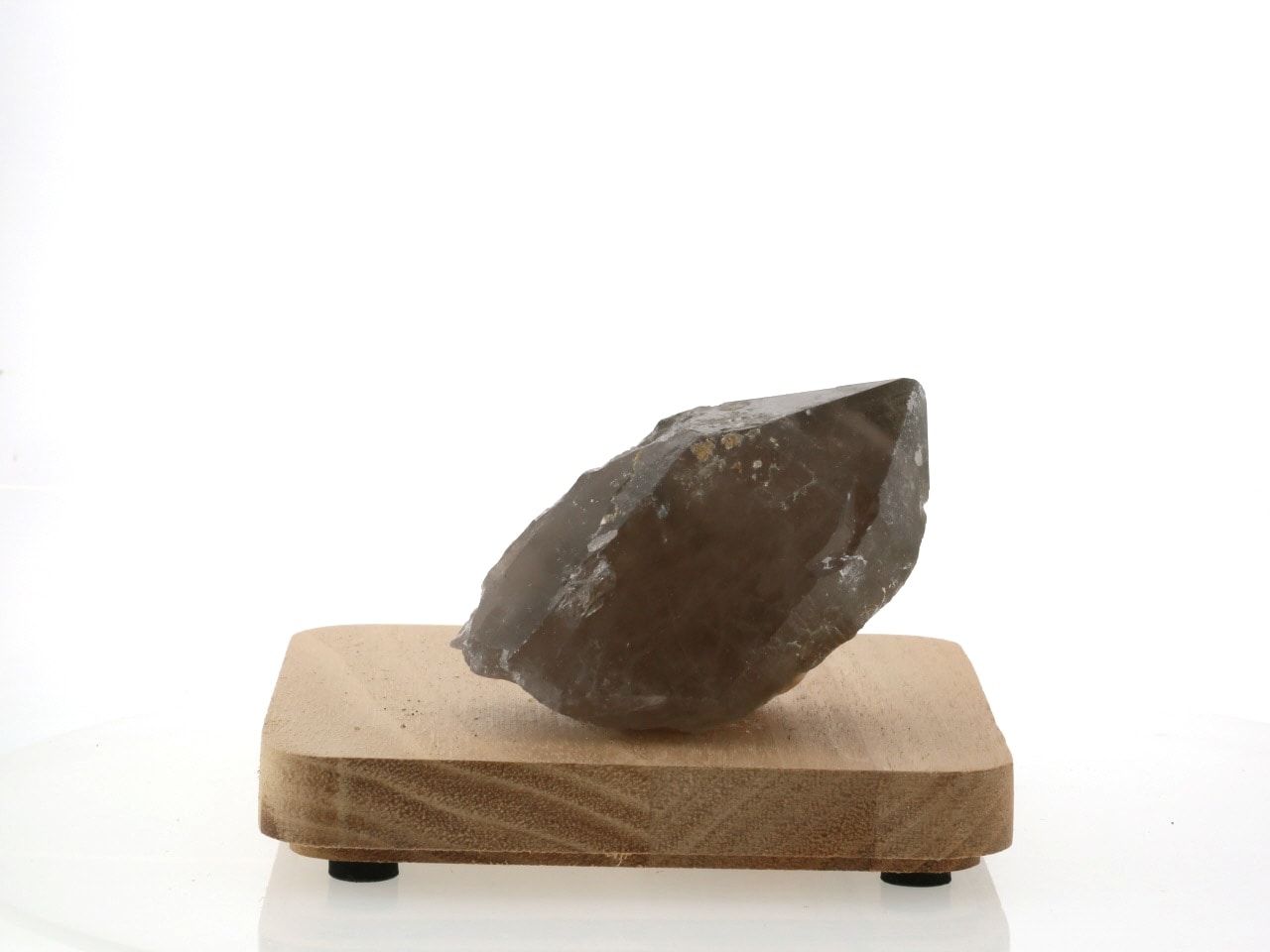 黒水晶 （モリオン） 原石（木製台座付き）　魔除け・浄化用 No.2 