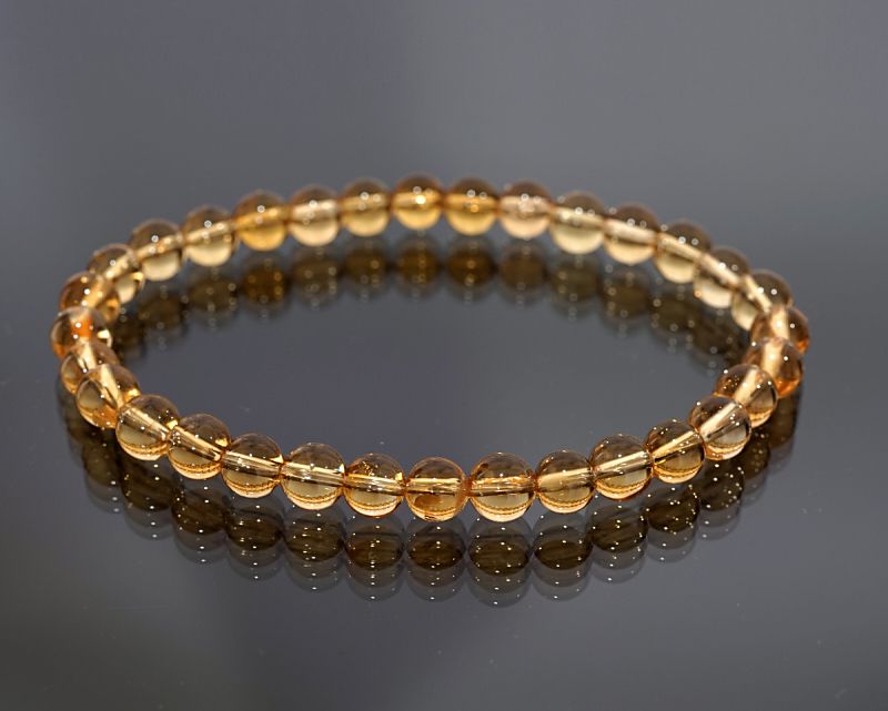 シトリン ブレスレット 6mm玉 最高級（5A）｜最高級パワーストーン販売