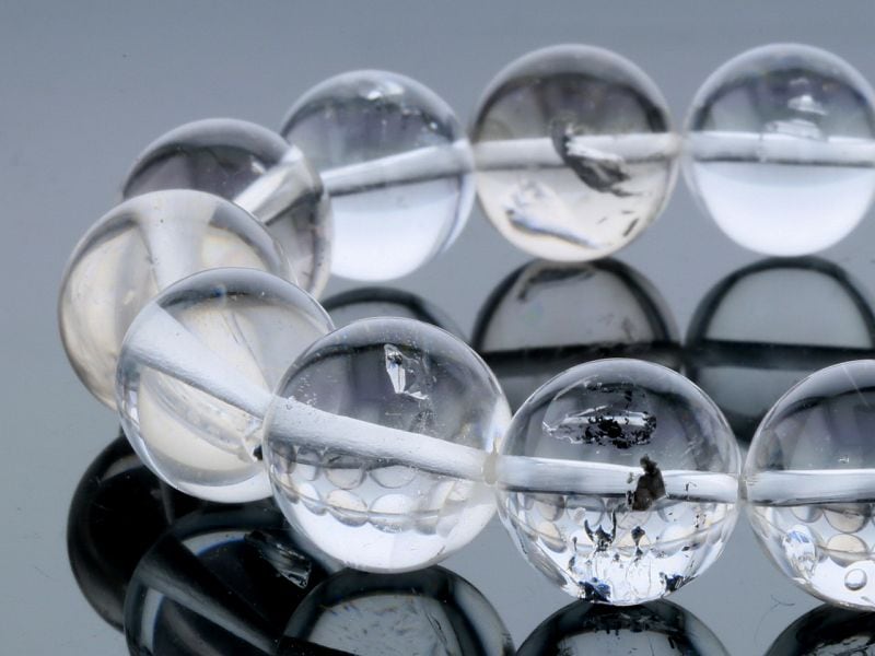 天然水晶　13mm珠ブレスレット 魔除け、浄化 ✨✨水晶ブレスレット✨✨13mm珠 - メルカリ
