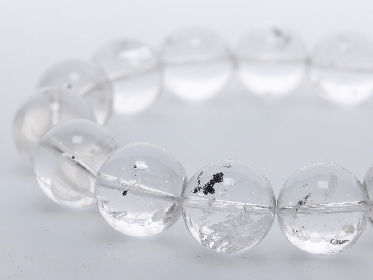 水入り水晶 ブレスレット 14mm玉 No.s-2105 （リーワン市場秘蔵） 取寄せ品 【プレミアムクラス】