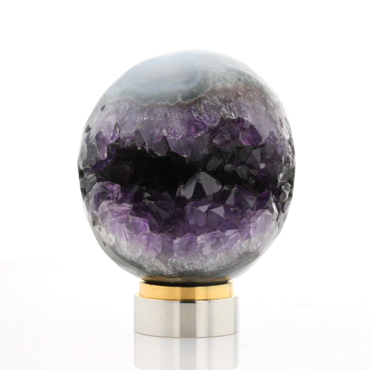 アメジスト・スマイルボール 【笑口 原石・丸玉】｜最高級