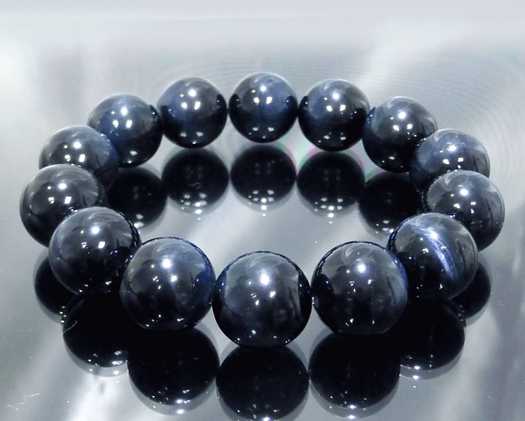16cm 14mm】ブルートパーズ ブレスレット 天然石 パワーストーン