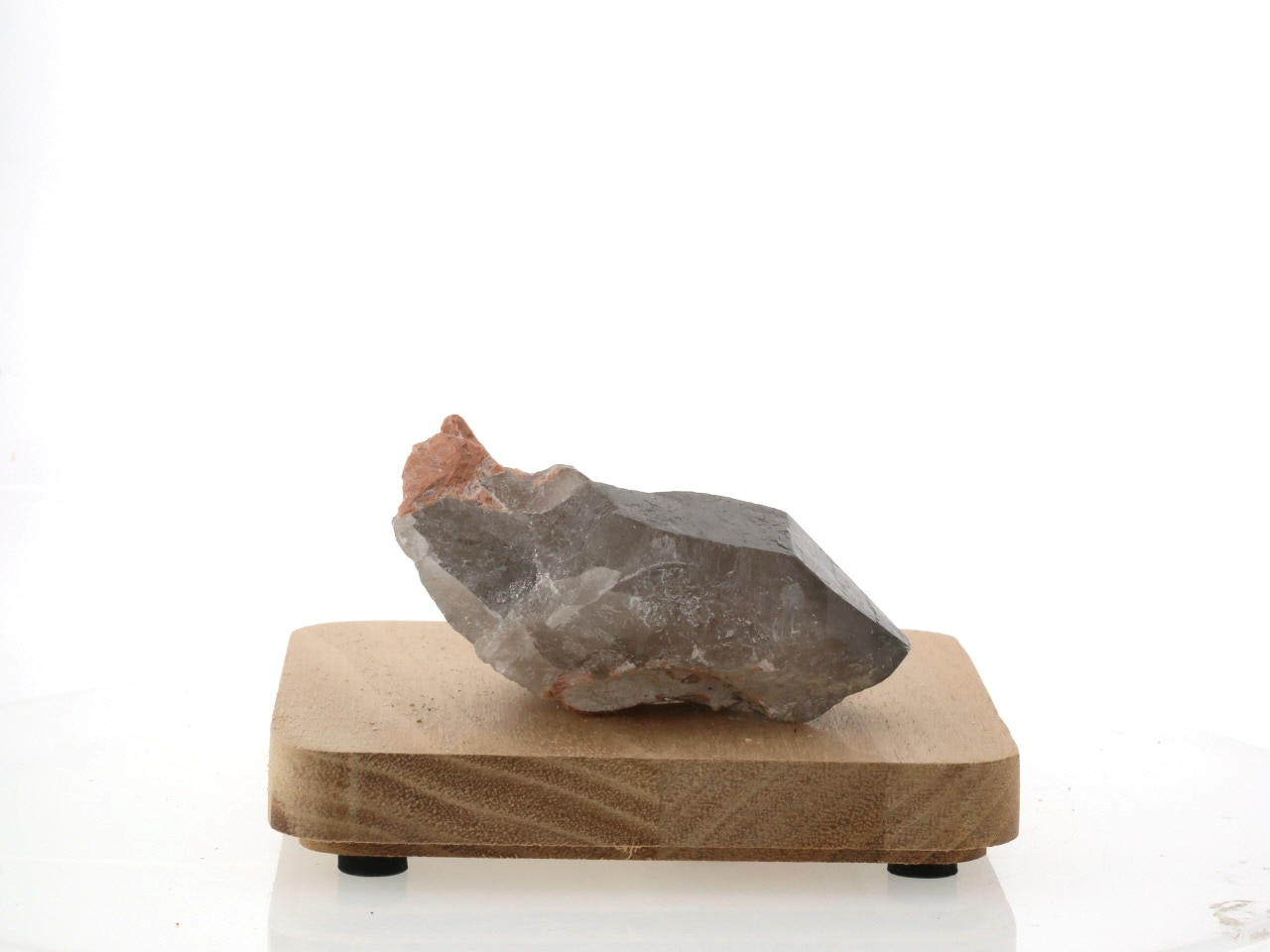 黒水晶 （モリオン） 原石（木製台座付き）　魔除け・浄化用 No.1 