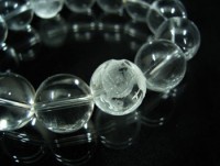 【龍（ドラゴン）】 手彫龍水晶（2玉）ブレスレット 14mm玉|水晶彫り物ブレスレット|水晶（クリスタル・クォーツ）