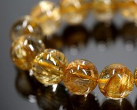 タイチンルチル ブレスレット 15mm玉 No.22|ブレスレット|タイチンルチルクォーツ