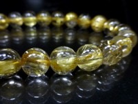 最高級（5A） ゴールドルチル （スモーキー）ブレスレット 13mm玉 No.73  [ 画像現物・一点物 ]  |ブレスレット|ゴールドルチルクォーツ