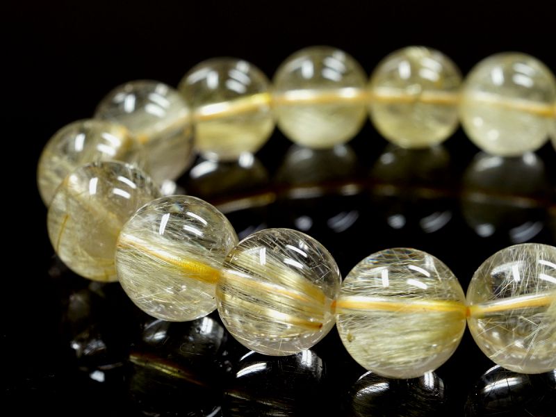 ゴールドルチル ブレスレット 12.5mm玉 No.14｜最高級パワーストーン