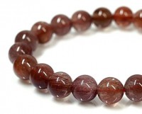 レッドルチル ブレスレット 9mm玉 No.20 最高級（5A）|レッドルチルクォーツ（赤針水晶）