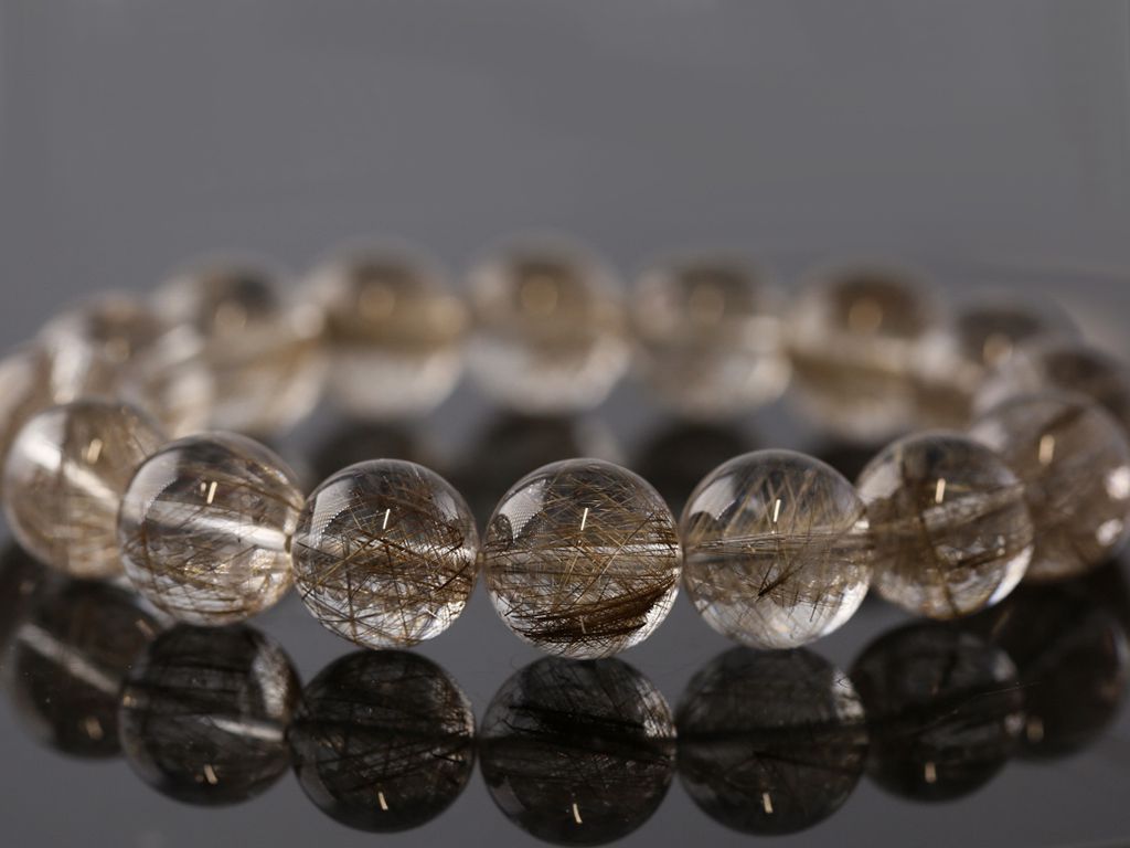 プラチナルチル ブレスレット 13mm玉 No.43 最高級|最高級 ミニの通販 【高級】トルマリン 13mm 丸玉 各種パーツ