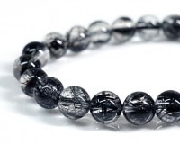 最高級（5A） ブラックルチル （トルマリン）ブレスレット 7mm玉 No.38  [ 画像現物・一点物 ]  |ブレスレット|ブラックルチルクォーツ（黒針水晶）