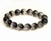 最高級（5A） ブラックルチル （二酸化チタン）ブレスレット 13mm玉 No.27  [ 画像現物・一点物 ]  |ブレスレット|ブラックルチルクォーツ（黒針水晶）