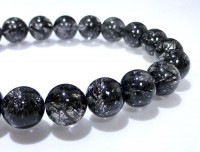 最高級（5A） ブラックルチル （トルマリン）ブレスレット 10mm玉 No.50  [ 画像現物・一点物 ]  |ブレスレット|ブラックルチルクォーツ（黒針水晶）