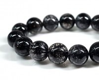ブラックルチル （トルマリン）ブレスレット 10.5mm玉 No.52  [ 画像現物・一点物 ]  |ブレスレット|ブラックルチルクォーツ（黒針水晶）