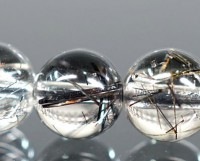 最高級【プレミアム】 ブラックルチル （二酸化チタン）ブレスレット 7.5mm玉 No.13  [ 画像現物・一点物 ]  |ブレスレット|ブラックルチルクォーツ（黒針水晶）