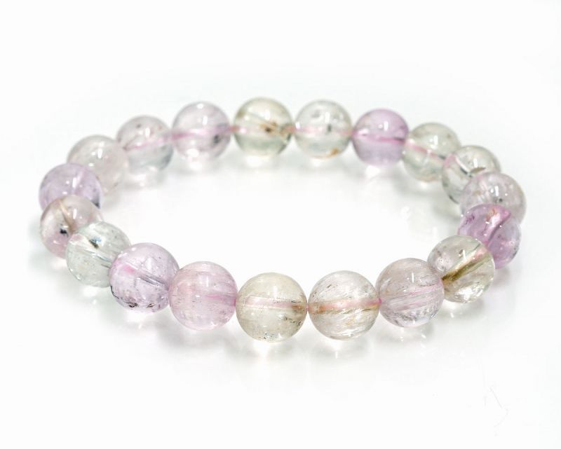 クンツァイト （マルチカラー） ブレスレット 11mm玉 No.11 最高級（5A