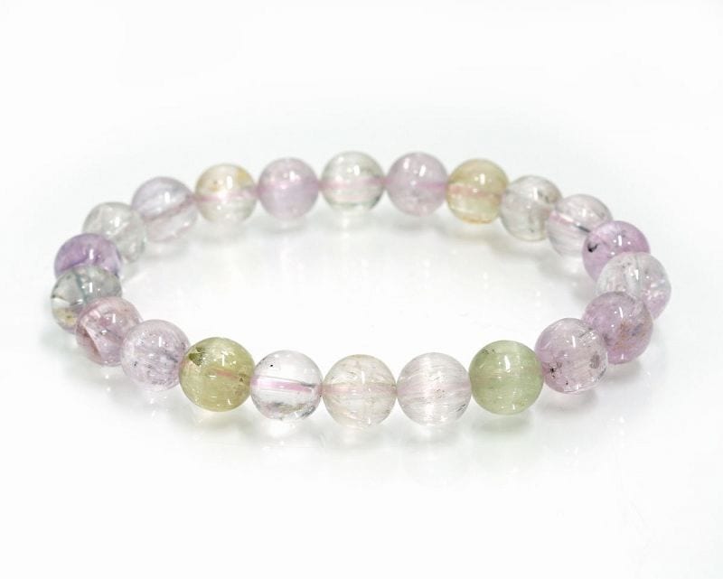 クンツァイト （マルチカラー） ブレスレット 8.5mm玉 No.8 最高級（5A