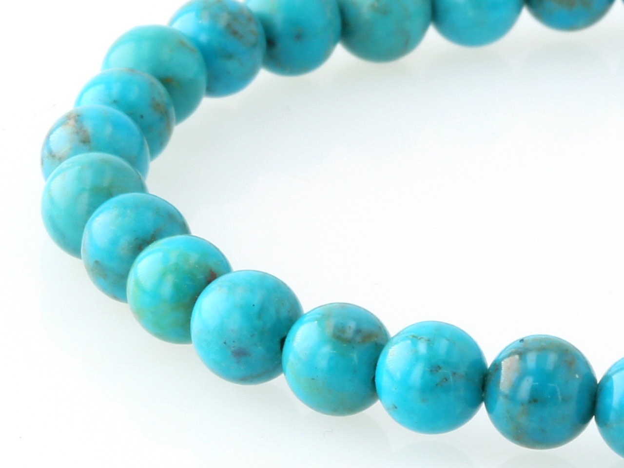 ターコイズ ブレスレット（USA産) 6mm玉 No.3｜最高級パワーストーン