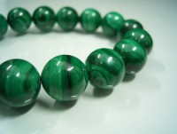 マラカイトブレスレット12mm玉|ブレスレット|マラカイト（孔雀石）