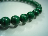 マラカイトブレスレット　（孔雀石）　6mm珠|ブレスレット|マラカイト（孔雀石）
