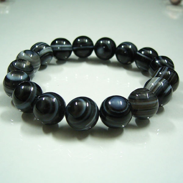 ブラック天眼石ブレスレット 12mm玉
