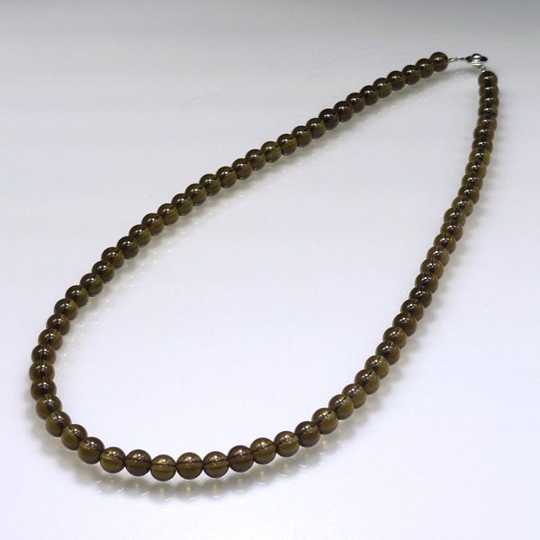 スモーキークォーツ（茶水晶）ネックレス 6mm玉