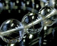 山梨県産　甲州乙女水晶 ブレスレット 証明書付 10mm玉 No. 12 |山梨産 水晶（乙女鉱山）|山梨乙女水晶