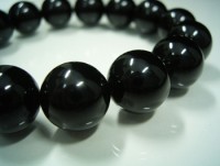 ブラックオニキスブレスレット14mm玉|ブレスレット|オニキス