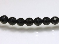 ブラックオニキス64面カット玉ネックレス 6mm玉|オニキスネックレス・携帯ストラップ・丸玉置物|オニキス