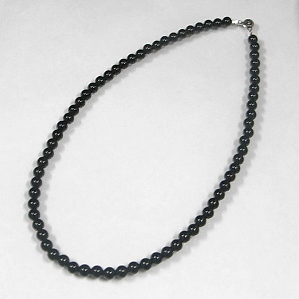 ブラックオニキスネックレス 8mm玉