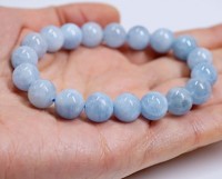 アクアマリン ブレスレット 6.5mm玉 No.2|ブレスレット|アクアマリン