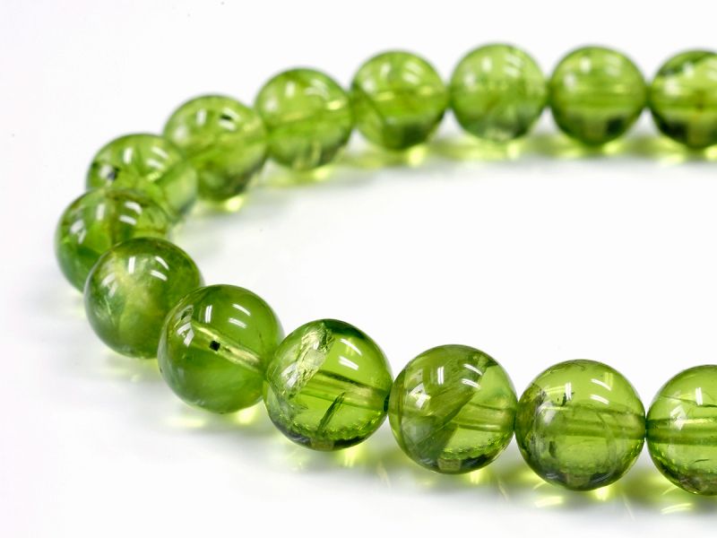 超希少 トップグレード 宝石質 ペリドット デザイン ブレスレット 天然石 8月 誕生石 ペリドット 太陽 厄除け ヒーリング ポジティブ