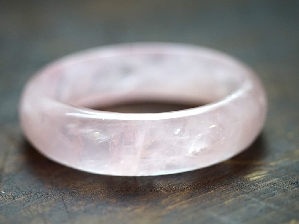 ローズクォーツ バングルブレスレット No.1 最高級（5A）｜最高級