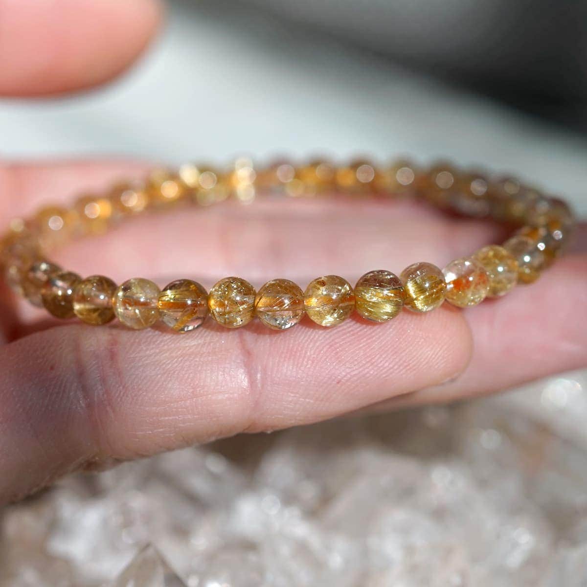 ゴールドルチル*16mm*天然石ブレス 楽天市場】最高級（5A） ゴールドルチル ブレスレット 8mm玉 No.47