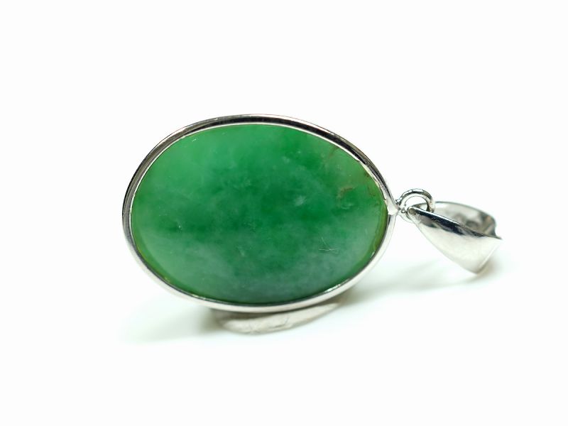 翡翠 葉っぱ型ペンダント 蓝水 金具18金 18K ハンドメイド・手芸 翡翠 葉っぱ型ペンダント 蓝水 金具18金