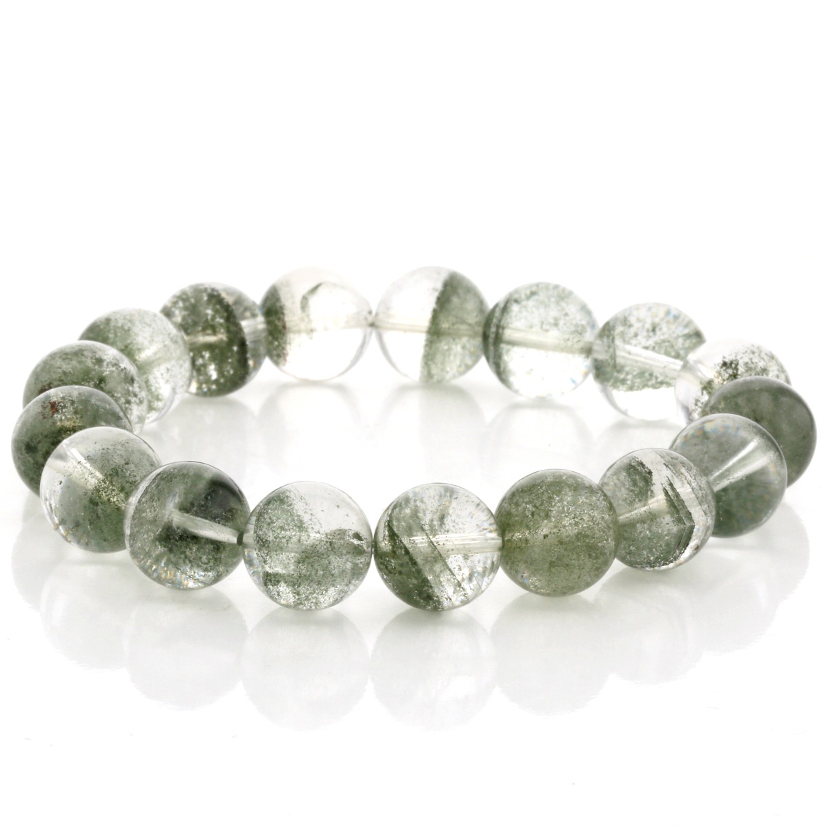 最高級（5A） グリーンファントムクォーツ ブレスレット 12.5mm玉 No