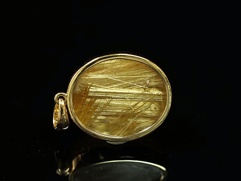 タイチン放射ルチル ペンダントトップ （18金イエローゴールド） No.55