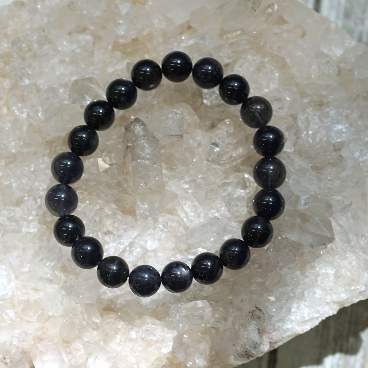 10% OFF!】最高級（5A） ブラックスター アイオライト ブレスレット